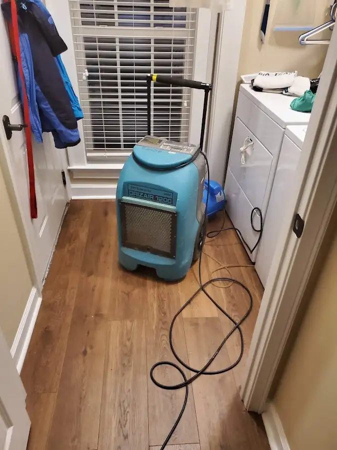 Commercial dehumidifier deployed for Flood Damage Cleanup in Rahway
